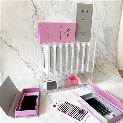 Luxury Private Label Eyelashes Extensions Sets Own Logo Custom Packaging Trays Boxes Accessories Tools Glue 